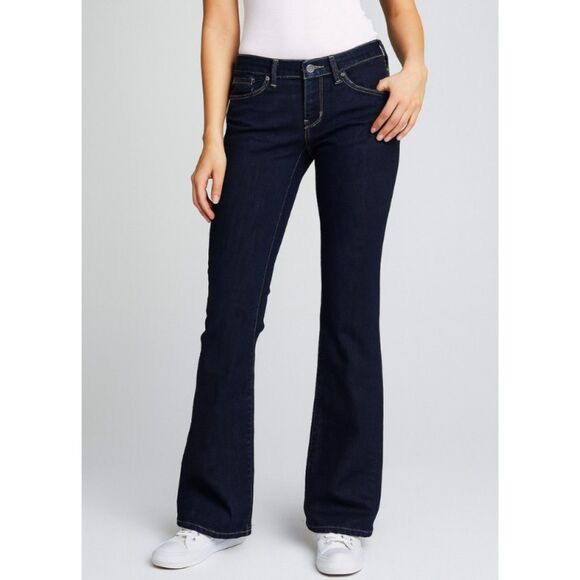 VTG Converse One Star Boot Cut Jeans Size 8 31x32 Low Rise Flare Leg 90s Denim - Picture 1 of 13